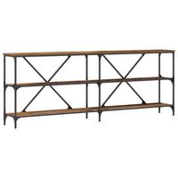 mesa consola  mesa de entrada madera vieja 200 x 30 x 75 cm madera de ingenieria