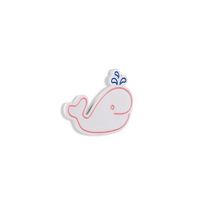 iluminacion led decorativa de plastico baby whale rosado azul 40x28x2 cm