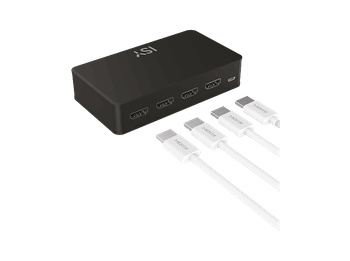 Adaptador cable - ISY IHD-9036, 3x HDMI input, 1x output, Max. resol 4K@60 Hz, Con mando, Negro