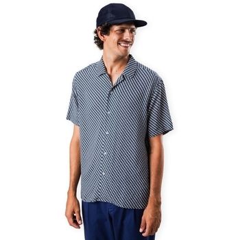 Brava Fabrics Camisa manga corta Tramuntana Aloha Shirt - Navy para hombre