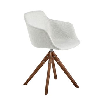 Silla comedor giratoria tela beige