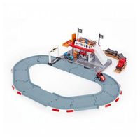 circuito de carreras de coches de madera