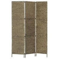 biombo divisor 3 paneles jacinto de agua marron 116x160 cm vidaxl