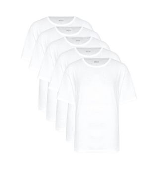 BOSS para hombre. 50475392 Pack 5 Camisetas Authentic blanco (S), Homewear, Algodón, Manga corta