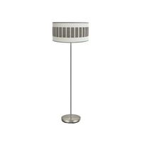 pie salon ivanna 1xe27 niquelblanco-madera gris 163x40x40 cm