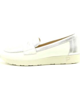 de PITILLOS MOCASIN 10421 BLANCO - PLATA