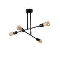 lampara de techo flower-161-av negro hierro 70x70x40 cm