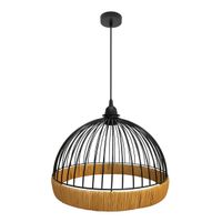fabrilamp lampara de techo colgante gaston 1xe27 negronatural 36d