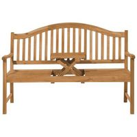 banco de jardin de madera de acacia 3 plazas mesa de cafe exterior hilo