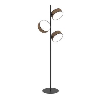 Lámpara de pie troma marrón+negro (3 luces)