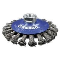 cepillo conico de inox trenzado con tuerca m14 o 100 mm y filamento o 050 mm osborn 0002622351