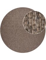 alfombras de interior y exterior venezia taupe 120 cm redondo