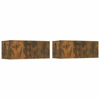 muebles de tv 2 uds madera ingenieria color roble 80x30x30 cm vidaxl