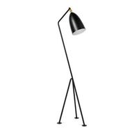 lampara de pie diseno tripode - lampara de salon - hopper  negro