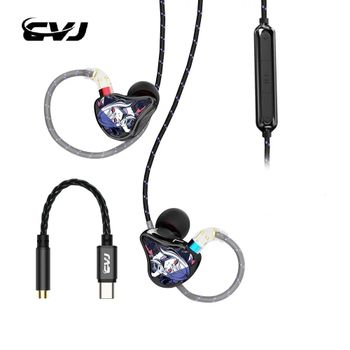 CVJ Vivian CT3 Auriculares In Ear Monitor Driver Dinámico 10mm HiFi IEM Cable Desmontable 3.5mm a Type C para Música Gaming