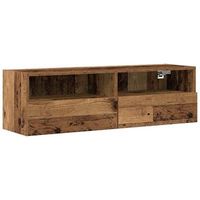 mueble de tv  mueble de salon  gabinete de tv montado en la pared madera vieja 100 x 30 x 30 cm