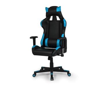 Silla gaming ergonómica y giratoria en negro y turquesa 124x67 cm silverstone negro - turquesa silverstone 67 x 124 x 68 cm