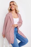 yours blazer rosa textura mujer curvy y tallas grandes yours