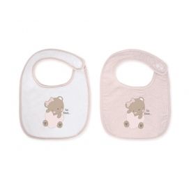 Set de 2 baberos de rizo Dreamy Flight Rosa
