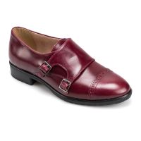 zapato ingles piel burdeos