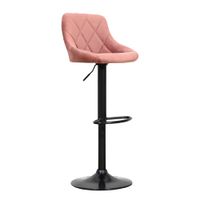 taburete de bar de terciopelo rosa