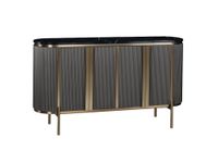 mueble tv negro beige 160 x 40 x 90 cm