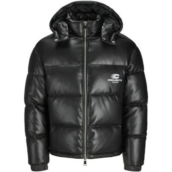 Jack & Jones Cazadora de cuero 12269722 JCOTERRAIN PU HOOD PUFFER JACKET LN BLACK para hombre