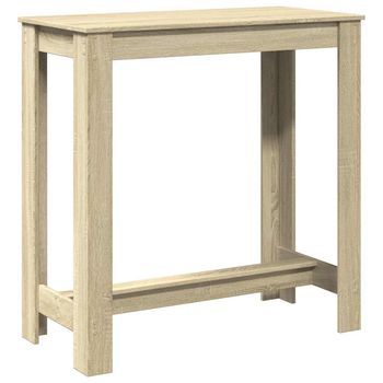 Mesa Alta De Bar Madera Ingeniería Roble Sonoma 102x50x103,5 Cm