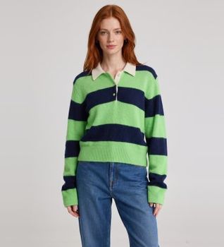 Bellerose para mujer. BW262910 K1791S Jersey Dusto verde (XS), Casual, Lana, Manga larga