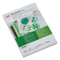 gbc fundas de laminacion de documentos  a4  brillante  2x125 micras  100 unidades