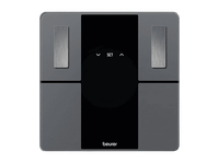 bascula inteligente - beurer bf 500 carga max 180 kg pantalla con retroiluminacion calculo del imc negro