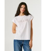 pepe jeans para mujer pl5000164 camiseta mirari blanco m casual algodon sin mangas  tirantes