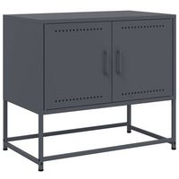 mueble para tv de acero gris antracita 685x39x605 cm vidaxl