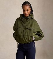 polo ralph lauren para mujer 211a97134003 cortavientos recortado verde xs casual poliester
