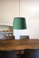 lampara de suspension textil verde 42x42x311 cm