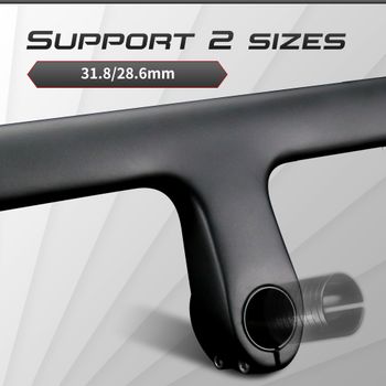 Manillar de carbono integrado RXL SL OD2 28,6/31,8mm manillar de bicicleta de carretera enrutamiento interno manillares de bicicleta de carreras