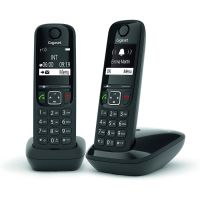 gigaset as690 duo pack de telefonos inalambricos negros
