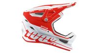 casco integral 100  status caltec rojo   blanco