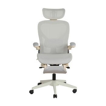 Silla De Oficina Ergonómica Plegable Gris, Respaldo De Malla Y Soporte Lumbar Ajustable
