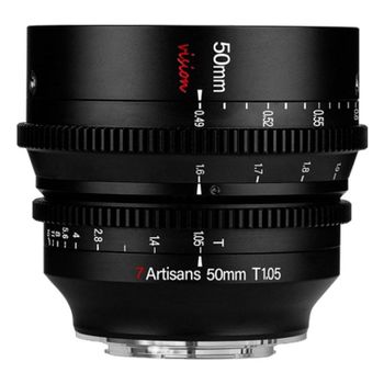 Objetivo 7Artisans Vision 50mm T1.05 Montura Fujifilm X Manual Negro