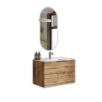 Composición Baño De 4 Piezas Solmira Roble En Mdf