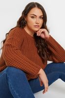 yours jersey terracota de punto gofre mujer curvy y tallas grandes yours
