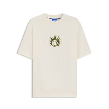 Hugo Blue Camiseta de algodón blanca 50543496-121