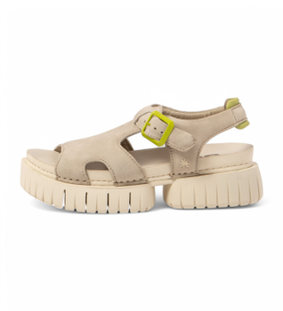 Art para mujer. 118821124003_017 Sandalias de Piel 1882 Madeira beige (36), 3 a 5cm, Hebilla, Casual