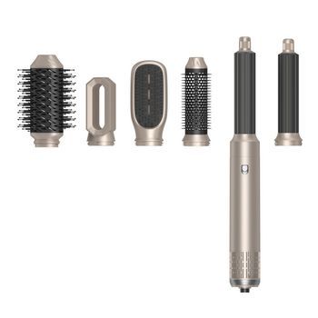 Cepillo De Aire Caliente Dorado 6 En 1 - Estilizador Multifuncional Para Todo Tipo De Cabello