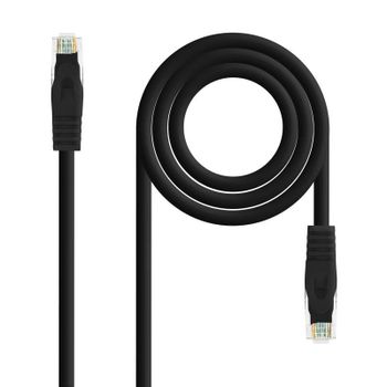Cable de red latiguillo RJ45 LSZH Cat.6A UTP AWG24 Negro 1m