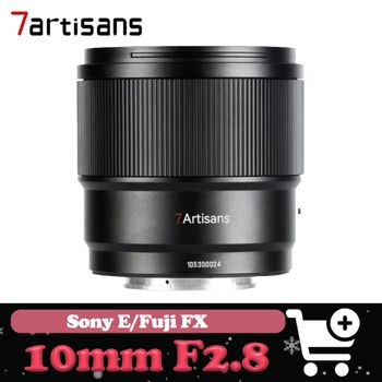 Lente de cámara 7artisans AF de 10 mm, con apertura fija de 2,8, enfoque automático y gran angular, compatible con las cámaras Sony E, Fuji FX y Nikon Z.