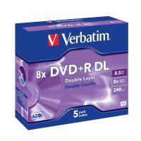 dvd verbatim 43541 85 gb doble capa 8x pack 5 estuche joya resistente