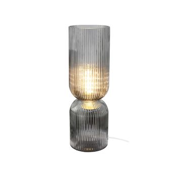 Lámpara de mesa de vidrio ahumado