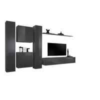 conjunto de muebles para sala switch vi diseno color gris brillante